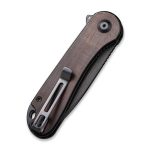 Civivi Elementum Flipper Knife - Black Ebony Wood Handle (2.96" Black Stonewashed D2) C907W - Image 6