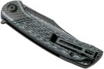 CIVIVI Dogma Flipper Knife Layered White G10 and Carbon Fiber Handle (3.46" Black Hand Rubbed Damascus) C2014DS-1 - Image 9