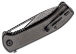 Riffle Flipper Knife Dark Twill Carbon Fiber Overlay On Black G10 Handle (3.46" Black Hand Rubbed Damascus) C2024DS-1 - Image 13