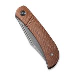 CIVIVI Appalachian Drifter Slip Joint Knife - Brown Micarta Handle (2.96" Gray Stonewashed S35VN) C 2015A - Image 3