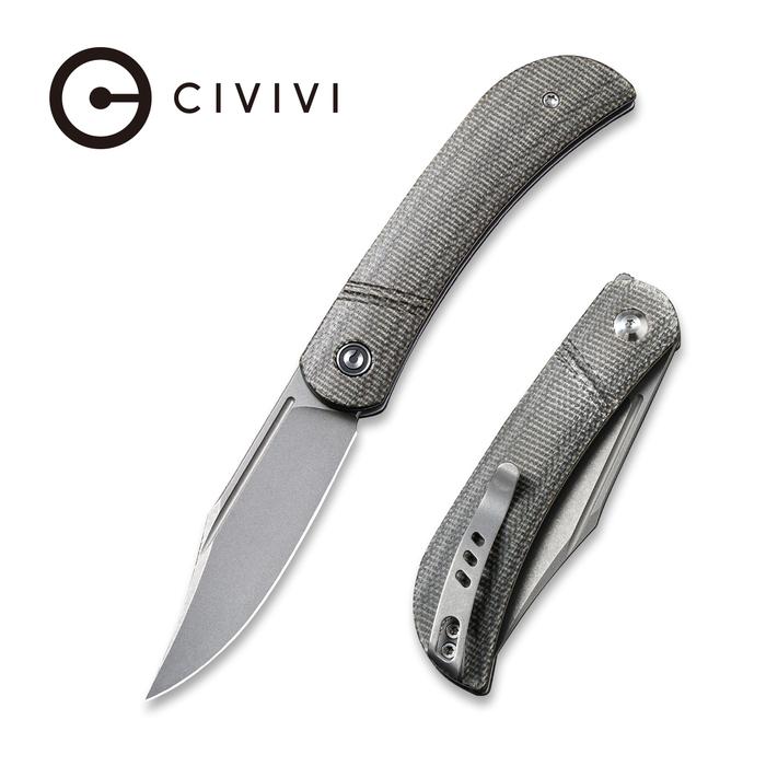 CIVIVIKnifeAppalachianDrifterC2015CDoubleDetentSlipJointKnifePocketKnifeDarkGreenMicartaHandleGrayStonewashedCPMS35VN_8_1bb4e8e3-6da0-4619-b334-618c9cc34b67_700x CIVIVI Appalachian Drifter Slip Joint Knife - Dark Green Micarta Handle (2.96" Gray Stonewashed S35VN) C 2015C- UK FRIENDLY CARRY KNIFE - - Image 1
