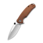 CIVIVI Pintail Flipper Knife - Brown Micarta Handle (2.98" Satin Finished CPM S35VN) C 2020A - Image 3