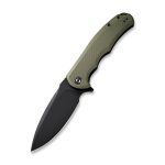 CIVIVI Praxis Flipper Knife - OD Green G10 Handle (3.75'' Black Stonewashed 9Cr18MoV) C 803F - Image 3