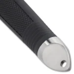 HONSHU TANTO KNIFE AND LEATHER SHEATH - STAINLESS STEEL BLADE, TPR HANDLE, STAINLESS STEEL GUARD AND POMMEL - UC2629 - Image 3