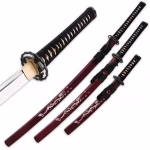 Shinwa Pearl Maroon Premium Samurai Sword Set - KZ126MCSET - Image 2