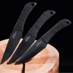 Gil Hibben Black Triple Pro Throwing Knife Set With Nylon Sheath - GH0947B - Image 4