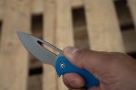 Civivi Odium Flipper Knife - Blue G10 Handle (2.65" Stonewashed D2) C 2010C - Image 3