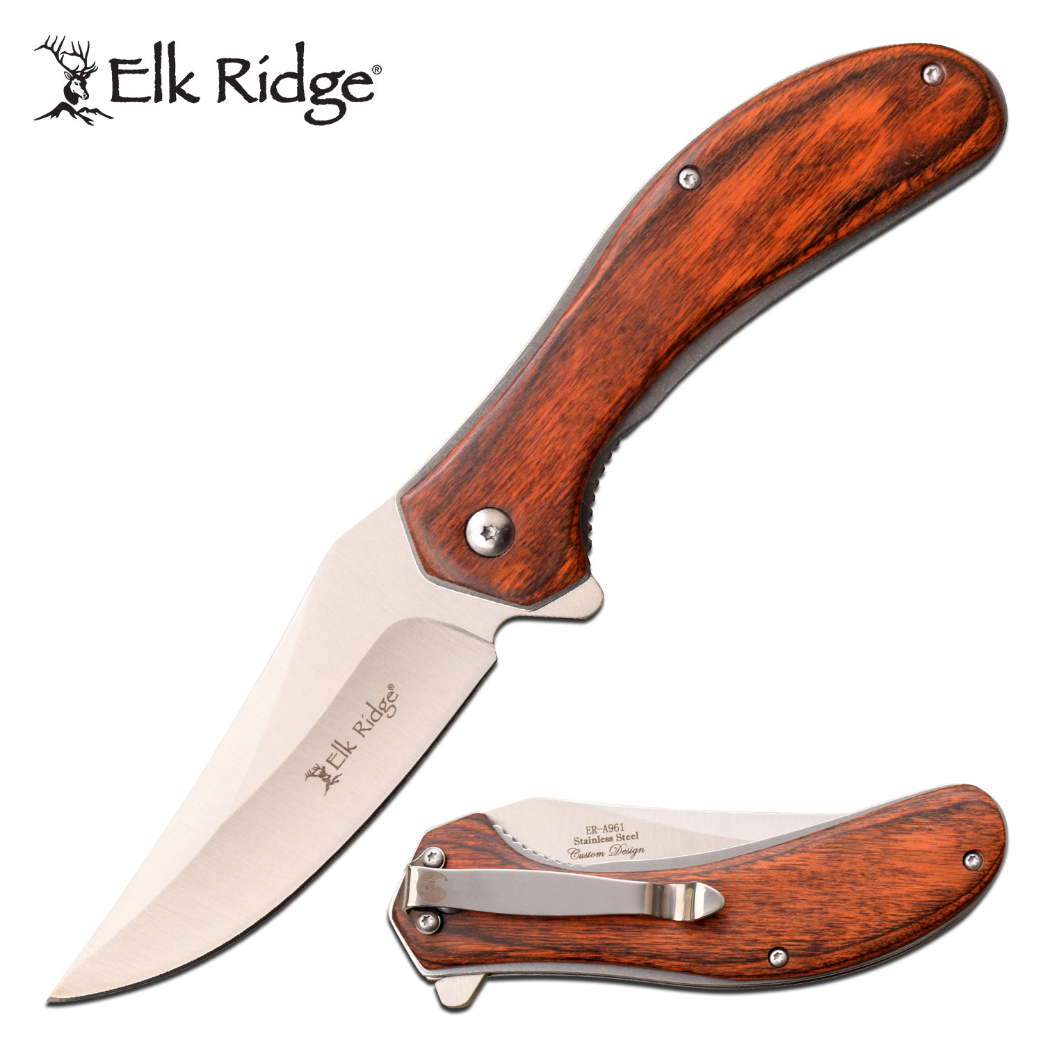 ELK RIDGE FLIPPER OPENING KNIFE - ER-A961BR