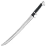 HONSHU SUB-HILT WAKIZASHI AND SHEATH - 1060 HIGH CARBON STEEL BLADE, BLACK TPR HANDLE, CARBON STEEL GUARD - LENGTH 28 7/8” - UC3474 - Image 5