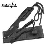 SURVIVOR FIXED BLADE KNIFE LIFE SAVER - HK-106320B