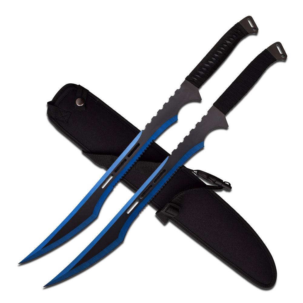 HK-741BL_dbffe8ea-282b-4ad9-a7ca-cf906049511d Fantasy Spartan Sword Ice - Serrated Blade Two Piece Set - HK-741BL - Image 1