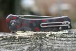 QSP Osprey Liner Lock Knife Shredded CF/Red G-10 (3.25" Satin) QS139-F1 - Image 13