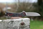 QSP Osprey Liner Lock Knife Shredded CF/Red G-10 (3.25" Satin) QS139-F1 - Image 8