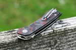 QSP Osprey Liner Lock Knife Shredded CF/Red G-10 (3.25" Satin) QS139-F1 - Image 7