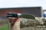 QSP Knives Worker Folding Knife 3.5" N690 Satin Sheepsfoot Blade, Black G10 Handles with Stainless Steel Bolsters - QS128-A - Image 10