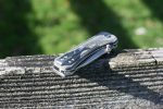 QSP Knives Hawk Flipper Knife 3.25" Sandvik 14C28N Satin Drop Point Blade, Black Micarta Handles - QS131-J - Image 2