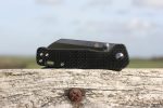 QSP Knives Penguin Folding Knife 3.06" D2 Sheepsfoot Blade, OD Carbon fibre overlay G10 Handles - QS130-E - Image 3