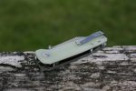 QSP Knives Penguin Folding Knife 3.06" D2 Two-Tone Satin Sheepsfoot Blade, Jade G10 Handle - QS130-V - Image 4