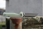 QSP Knives Penguin Folding Knife 3.06" D2 Two-Tone Satin Sheepsfoot Blade, Jade G10 Handle - QS130-V - Image 9