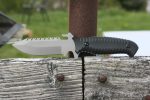 STEC - 10″ Fixed Blade Knife Full Edge w/ Saw on Blade Spine - Image 8