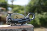 Defcon Knives Raptor Karambit Flipper 2.83" S35VN Satin Hawkbill Blade, Titanium Handles w/ Marbled Carbon Fiber Inserts - TF5221 - Image 10