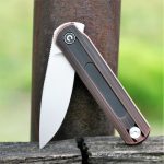 CIVIVI Foldis Front Flipper Knife Black Hand Rubbed Copper Handle (2.67" Silver Bead Blasted Nitro-V Blade) C21044-1 - UK FRIENDLY CARRY KNIFE - - Image 4