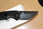 CIVIVI Thug 2 Thumb Stud Knife Black G10 Handle (2.69" Black Stonewashed Nitro-V) C20028C-1 - BLEMISH ON BLADE