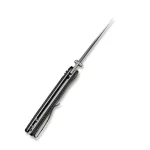 SENCUT Sachse Button Lock/Flipper Knife Black Micarta Handle (3.47" Satin Finished 9Cr18MoV Blade) S21007-1 - Image 2