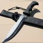 15? Survival Machete 3.5mm Thick Full Tang Blade Rubber Grip