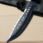 15? Survival Machete 3.5mm Thick Full Tang Blade Rubber Grip - Image 4