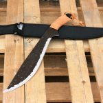 20" Barong Hunting Trail Cutting Machete, Heavy Duty, Leather Wrapped Handle with Nylon Sheath - Image 12