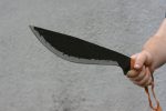 20" Barong Hunting Trail Cutting Machete, Heavy Duty, Leather Wrapped Handle with Nylon Sheath - Image 6