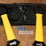 3pc Yellow Kunai Throwing Knife Set & Sheath - Image 3