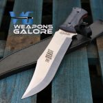 Golan 'Beast' Huge 17.8" Fixed Blade Hunting / Camping / Bush craft Knife - SILVER Version