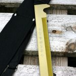 Tactical Ninja Machete / Sword Gold CANES CUTTER TANTO NINJA SWORD SW-20GD GOLD - Image 4