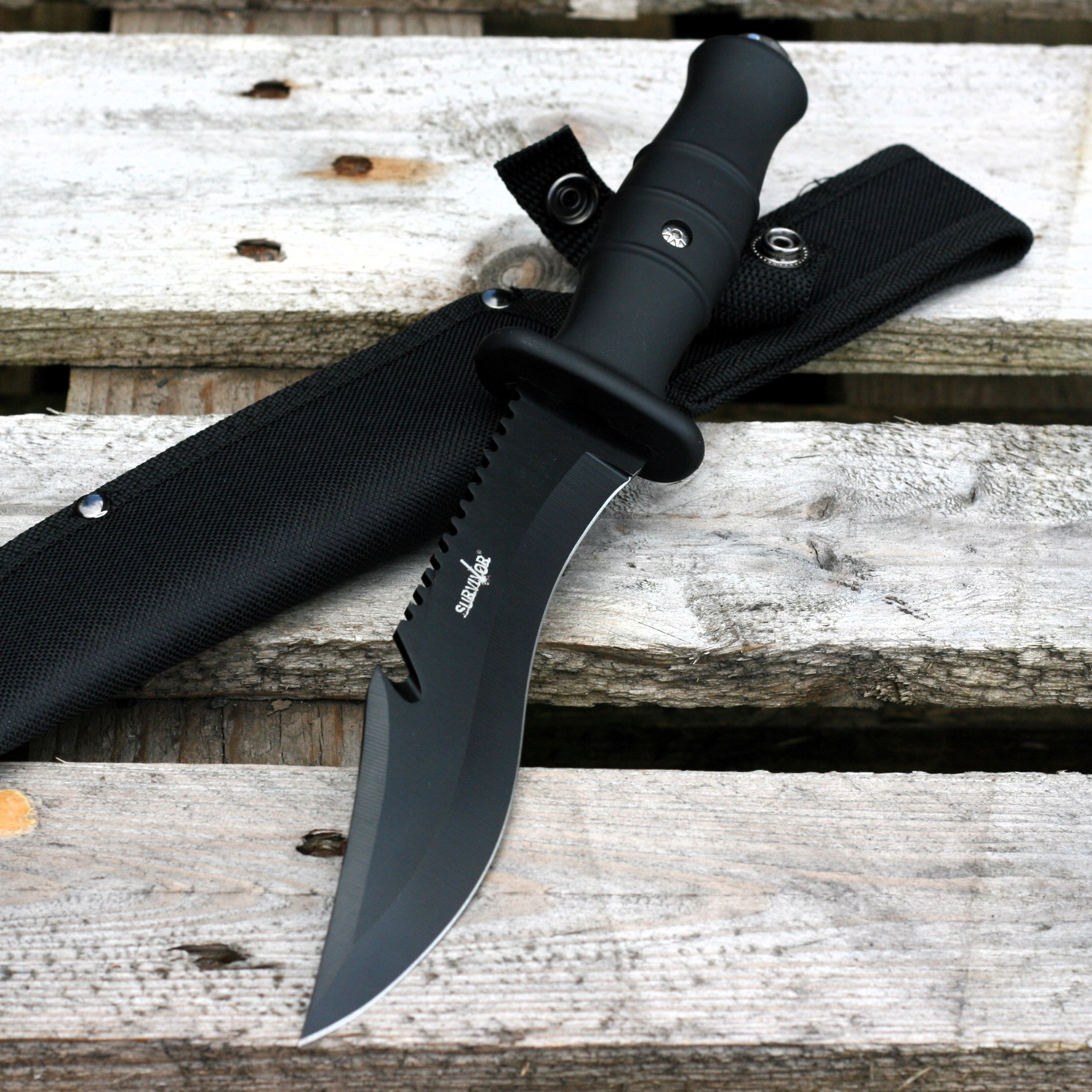 IMG_6747 Survivor Outdoor 12 Inch Fixed Blade - HK-731BK - Image 1