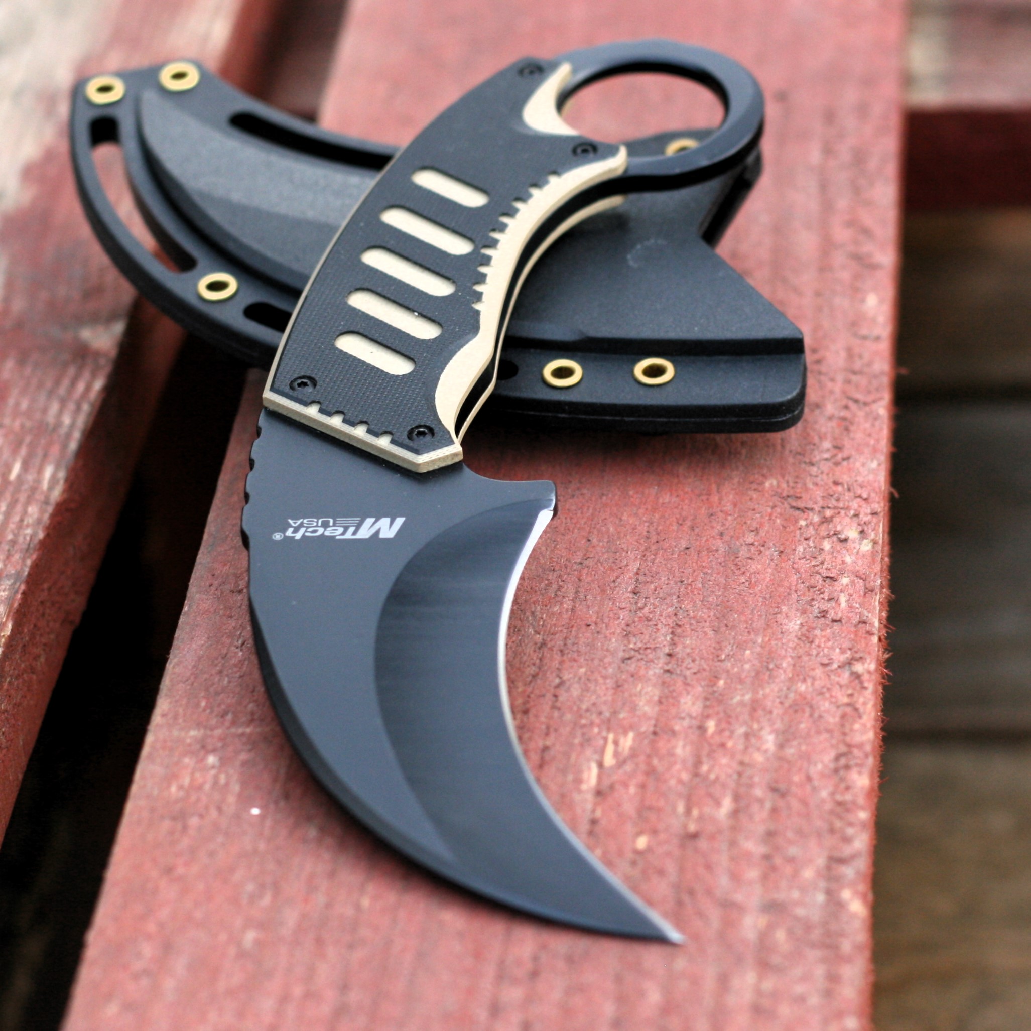 IMG_6950 MTech Fixed Blade Karambit - Tan Version - MT-665BT - Image 1
