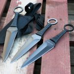 Expandbles 3pc Kunai Throwing Knife Set & Sheath - KTHR-111