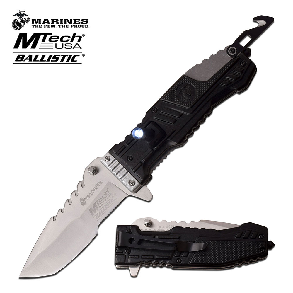 M-A1056SB U.S. MARINES BY MTECH USA FLIPPER ASSISTED OPENING KNIFE - M-A1056SB - Image 1