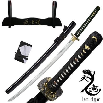 Ten Ryu HAND FORGED WARRIOR SAMURAI SWORD 40.9" OVERALL - MAZ-019BK