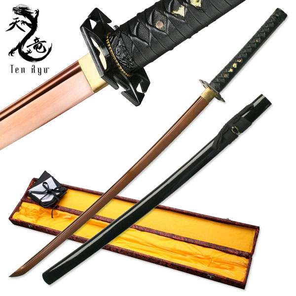 MAZ-201 (1) Ten Ryu HAND FORGED RED SAMURAI SWORD 41" OVERALL - MAZ-201 - Image 1