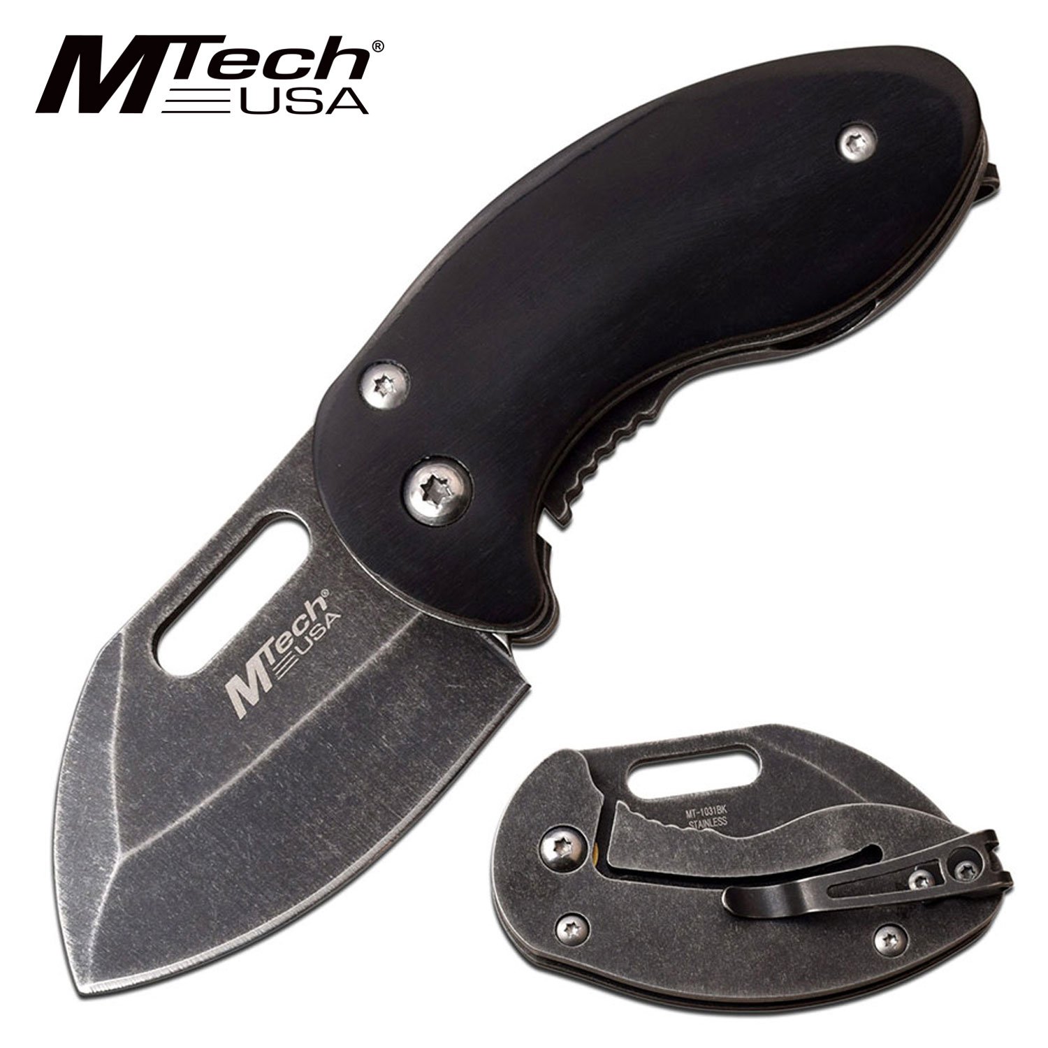 MTech SHEEPSFOOT Blade Folding Knife - MT-1031BK