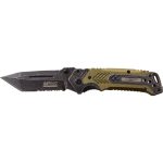 M-Tech Evolution Resistance Green Quick Opening Knife - Black Stonewash Serr - MTE-A026-GN - Image 5