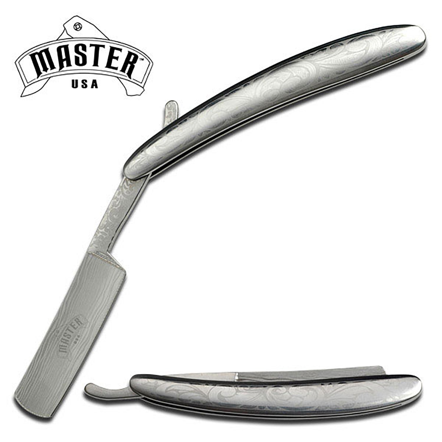 MU-1014SS (1) MASTER USA CUTTHROAT RAZOR BLADE KNIFE - MU-1014SS - Image 1