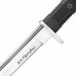 HONSHU BOSHIN WAKIZASHI - MODERN TACTICAL SAMURAI / NINJA SWORD - HAND FORGED 1060 CARBON STEEL - FULL TANG, FULLY FUNCTIONAL - BLACK TPR, STEEL GUARD AND POMMEL, LANYARD HOLE - SCABBARD - UC3125 - Image 4