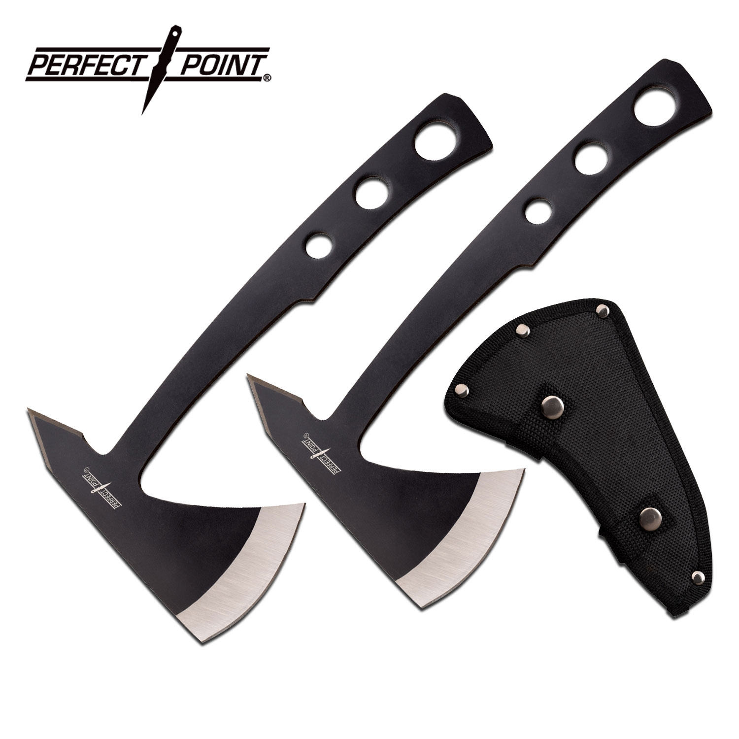 PP-107B-2 PERFECT POINT 2PCS THROWING AXE SET 9.5" OVERALL - PP-107B-2 - Image 1