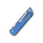 QSP EDC Folding Pocket Knife, 440c Blade, 4" G10 handle, Left and Right Handed Thumb Stub Opening, Smooth Liner Lock with Copper Washes, QSP Parrot (blue) - Image 10