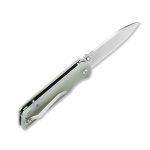 QSP EDC Folding Pocket Knfe, D2 Blade, 4" G10/Micarta handle, Left and Right Handed Thumb Stub Opening, Smooth Liner Lock with Copper Washes, QSP Parrot (Jade G10) - Image 13