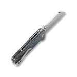 QSP Knives Penguin Folding Knife 3.06" D2 Sheepsfoot Blade, Blue Jean Micarta Handles - QS130-B - Image 11
