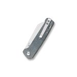 QSP Knives Penguin Folding Knife 3.06" D2 Sheepsfoot Blade, Blue Jean Micarta Handles - QS130-B - Image 12
